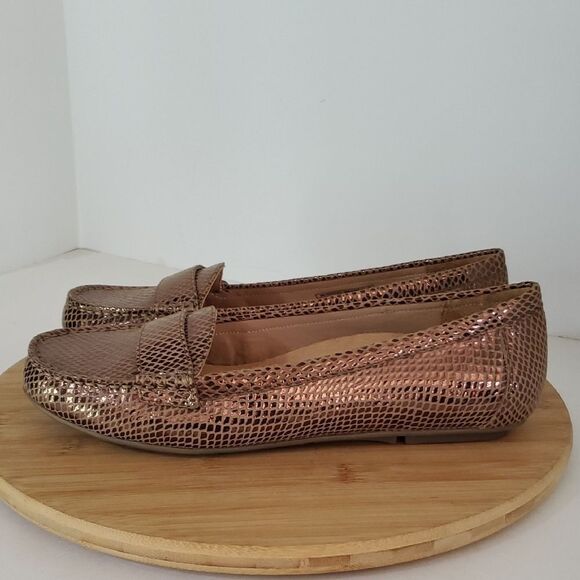 Vionic Women's Larrun Leather Snake Print Loafers Size 10 - Picture 3 of 6